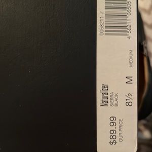 NIB Naturalizer Black Sierra 8 1/2 M